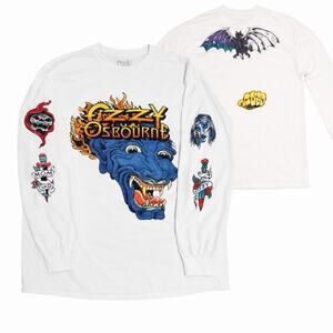 OZZY OSBOURNE Vintage Long Sleeve T-Shirt Dragon Reprint
